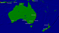 Australien-Neuseeland Städte + Grenzen 1920x1080